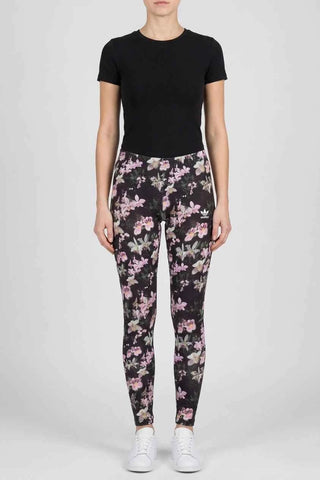 Damskie Leginsy Adidas w Egzotyczne Kwiaty