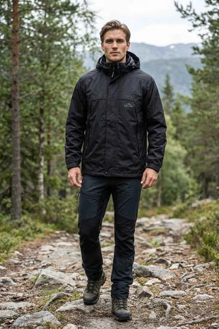 Męska Kurtka Outdoorowa North Field - Czarna