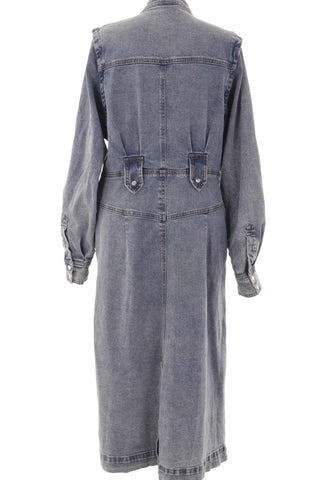 Damska Jeansowa Sukienka Maxi Vintage