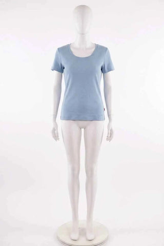 Niebieska damska koszulka t-shirt basic