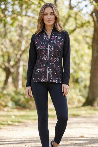 Damska Bluza Rozpinana w Kwiaty
