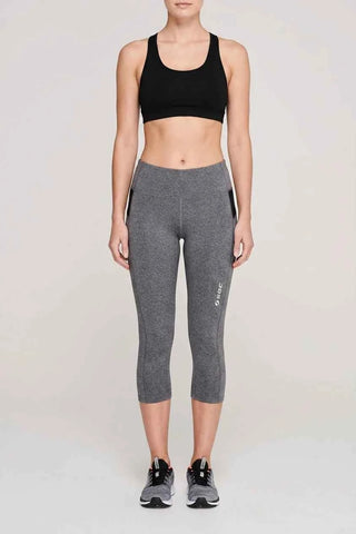 Damskie legginsy sportowe SOC capri, szare