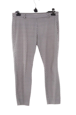 Damskie Spodnie Slim w Geometryczny Wzor