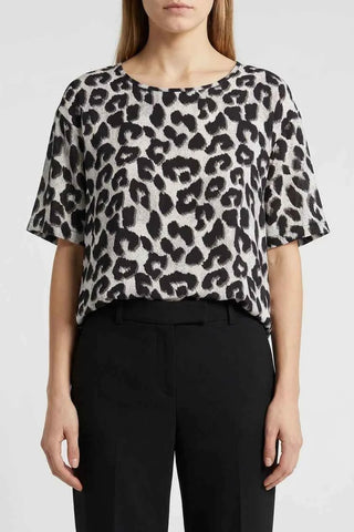 Damski Top Oversize we Wzor Panterki