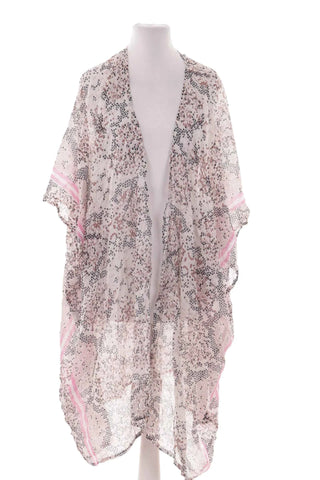 Lekkie Kimono z Różowymi Akcentami  100% modal