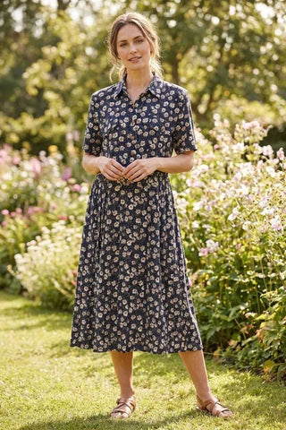 Vintage Sukienka Szmizjerka w Kwiaty