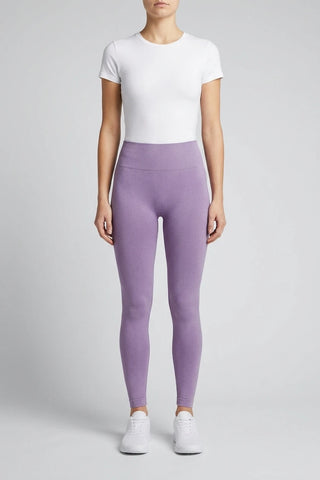 Damskie fioletowe legginsy treningowe z wysokim stanem