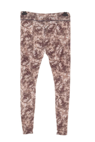 Damskie Legginsy w Kwiatowy Wzor - Brazowe