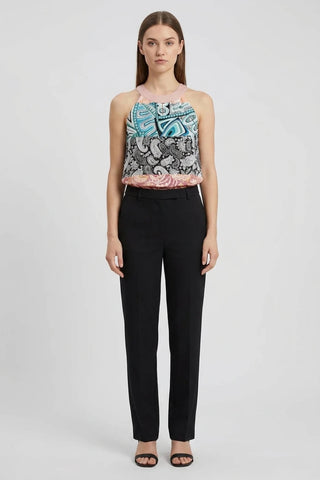 Kolorowa Bluzka  Damska Halter we Wzory Paisley