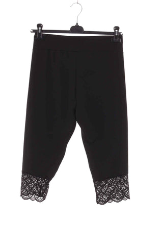 Damskie legginsy 3/4 z koronką i pasem crossover