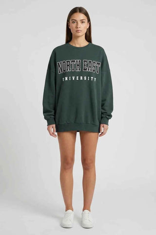 Zielona Bluza Oversize North East University