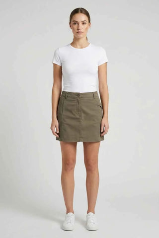 Damska spodnica mini w odcieniu khaki