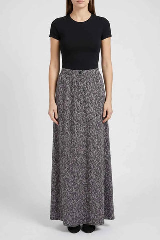 Dluga Spodnica Maxi w Roslinny Wzor