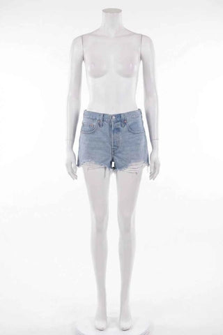 Damskie Szorty Jeansowe Levi's z Przetarciami