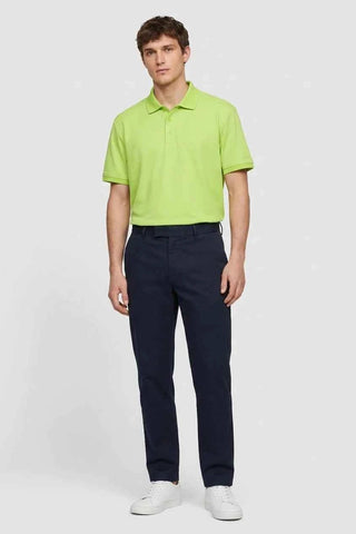 Meska Koszulka Polo w Kolorze Limonkowym