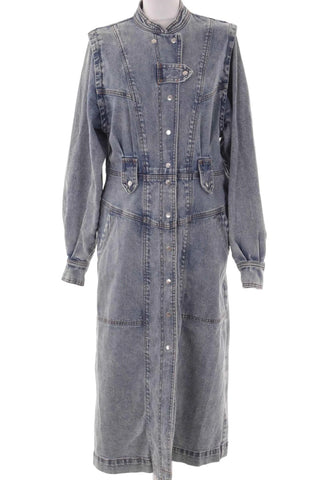 Damska Jeansowa Sukienka Maxi Vintage