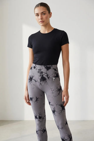 Damskie Legginsy Sportowe we Wzory Tie-Dye