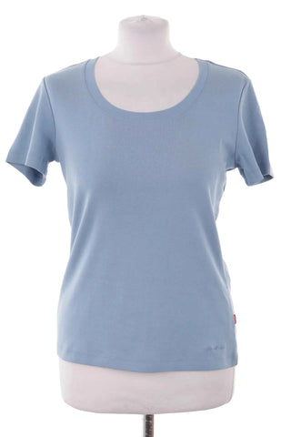 Niebieska damska koszulka t-shirt basic