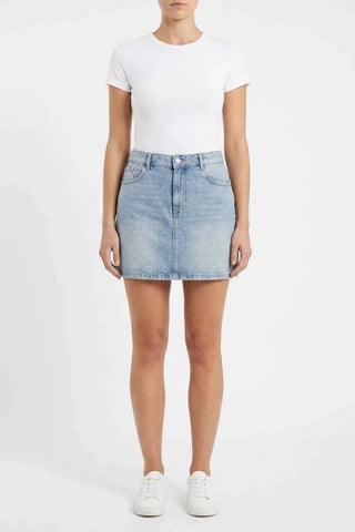 Damska Spodnica Jeansowa Mini Jasny Denim