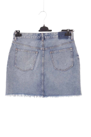 Jasnoniebieska spodniczka mini H&M z przetarciami