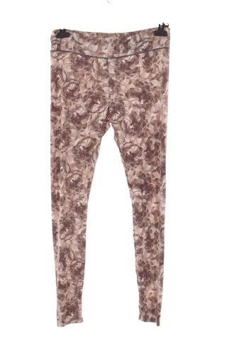 Damskie Legginsy w Kwiatowy Wzor - Brazowe