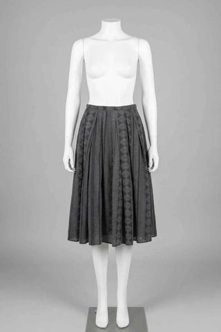 Elegancka Plisowana Spodnica Midi we Wzory