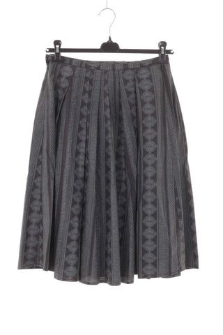 Elegancka Plisowana Spodnica Midi we Wzory