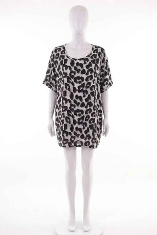 Damski Top Oversize we Wzor Panterki