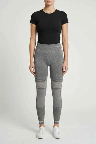 Damskie legginsy bezszwowe Hummel Szary