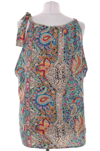 Kolorowy Top Damski w Wzory Paisley