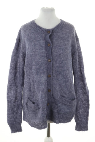 Sweter fioletowy 39%wełna 26% moher
