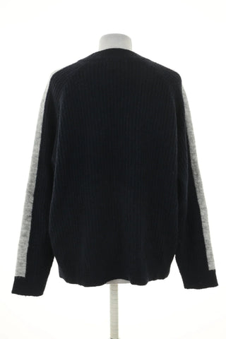 Sweter granatowy 25%wełna, 5%moher