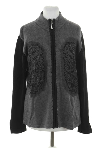 Sweter szaro-czarny