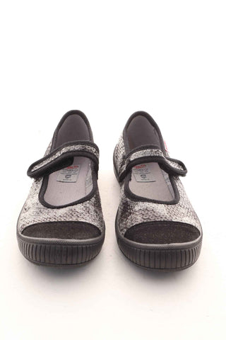 Buty szare błyszczace