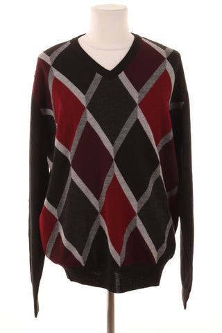 Sweter wzorek 50% wełna