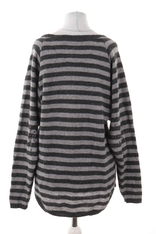 Sweter paski 70% wełna ,20% angora