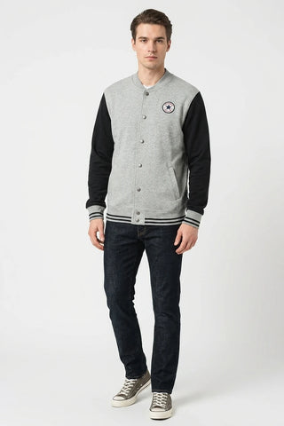 Męska Bluza Bejsbolówka Converse Szaro-Czarna