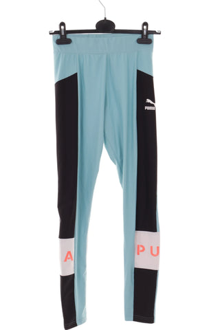 Sportowe legginsy damskie Puma niebiesko-czarne