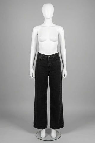 Damskie czarne spodnie Stradivarius Long Straight Fit