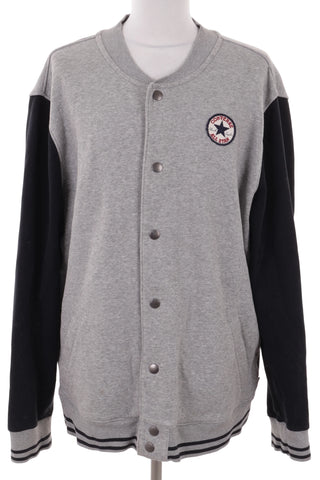 Męska Bluza Bejsbolówka Converse Szaro-Czarna
