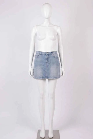 Damska Spodnica Jeansowa Mini Jasny Denim