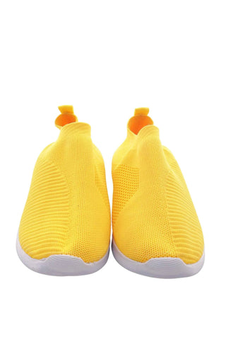 Żółte Damskie Sneakersy Wsuwane Slip-on
