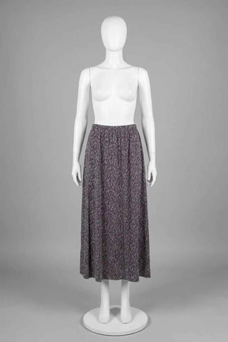 Dluga Spodnica Maxi w Roslinny Wzor