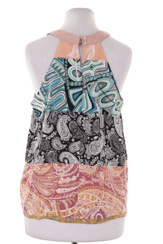 Kolorowa Bluzka  Damska Halter we Wzory Paisley