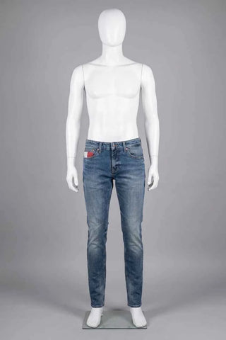 Męskie Jeansy Tommy Jeans Slim Fit Niebieskie