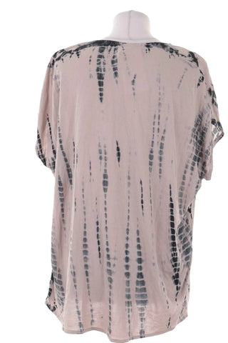 Bluzka damska tie-dye z dekoltem V
