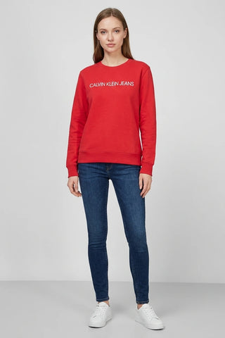 Czerwona Bluza Damska Calvin Klein Jeans