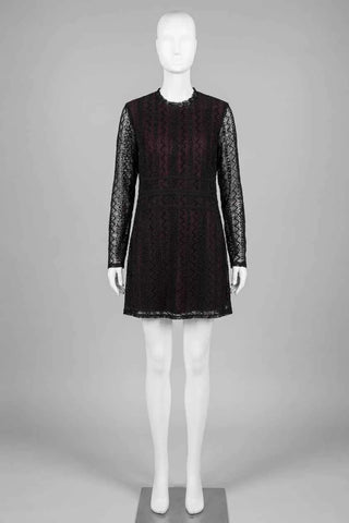 Elegancka Czarna Bluzka z Geometrycznym Wzorem