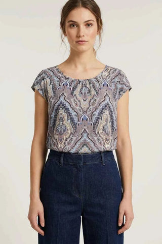 Damska bluzka w orientalny wzor paisley