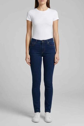 Damskie jeansy slim fit VRS model Clara, granatowe, r. 42